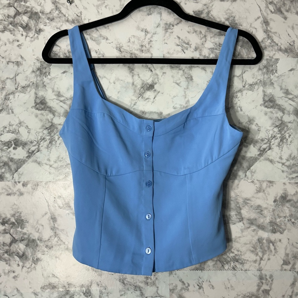 Abercrombie & Fitch Light Blue Button-Front Camisole. 55